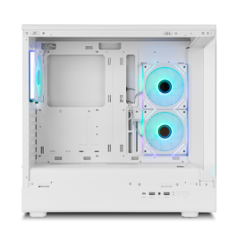 Nox NXHUMMERSIGNAWH Semitorre Hummer SIGNAL Blanca ARGB Cristal Templado Gaming