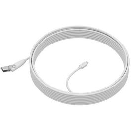 Logitech 952-000047 Cable de Extensión para Micrófono Mic Pod, Blanco, 10m