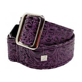 GETM Correa Guitarra Bajo Aussie Gator Passion Orchid Ajustable 165cm Polipiel Nailon Piel