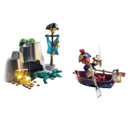 Playmobil 70860 Escondite del Tesoro Pirata con Figura de Capitán, Mono y Caimán - Set de 51 Piezas para Niños +4 Años Playmobil 70860 Escondite del Tesoro Pirata con Figura de Capitán, Mono y Caimán - Set de 51 Piezas para Niños +4 Años