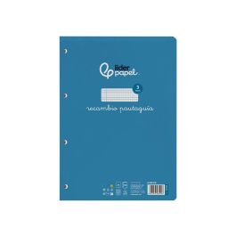 Recambio Liderpapel A4 Pautaguia 100 Hojas 75 gr Cuadriculado Pautado 3 mm Con Margen 4 Taladros