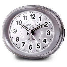 Reloj-Despertador Analógico Timemark Plateado Luz LED Silencioso Snooze Modo noche 9 x 9 x 5,5 cm (9 x 9 x 5,5 cm) Precio: 10.50000006. SKU: S6502808