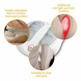 Medisana 88396 Masajeador Relajante de Pies y Espalda Shiatsu con 2 Intensidades, Luz Roja y Calor