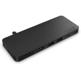 Lenovo USB-C Slim Travel Dock - Adaptador Portátil con Expansión de Puertos, Soporte para Pantallas de Alta Resolución y Carga Óptima