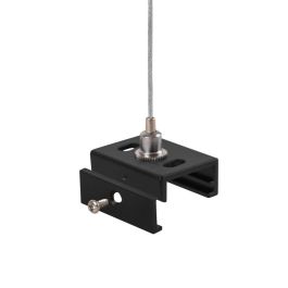 Kit de Suspensión para Carril Trifásico 1 Metro Negro con Cable de Acero Regulable HO-SUS-T-N