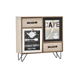 DKD Home Decor Cajonera Estilo Shabby Chic con 4 Cajones, en MDF, Metal y Cristal, Verde Menta y Marrón con Café Vichy, 30x10x29 cm Precio: 16.50000044. SKU: S3037360