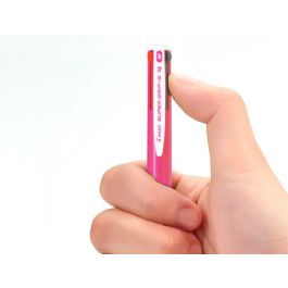 Boligrafo Pilot Super Grip G 4 Colores Retractil Sujecion De Caucho Tinta Base De Aceite Cuerpo Color Rosa 12 unidades