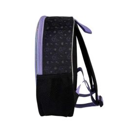 Kuromi mochila preescolar 3d. bolsillo lateral. interior totalmente forrado y personalizado10 x 21 x 8 cm.