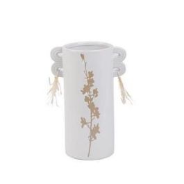 DKD Home Decor Jarron Boho Blanco Beige Gres Hecho a Mano 10 x 22 x 15 cm (2 Unidades) Precio: 24.50000014. SKU: B1FMQEDF8L