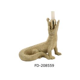 DKD Home Decor Figura Cocodrilo Resina Dorado 18 x 23.5 x 26.5 cm Precio: 21.78999944. SKU: B16JRBQ6NK