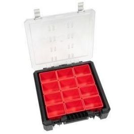 KS TOOLS SCM Estuche Organizador con 12 Compartimentos Extraíbles, Cubierta Transparente Robusta con Muescas KS TOOLS SCM Estuche Organizador con 12 Compartimentos Extraíbles, Cubierta Transparente Robusta con Muescas