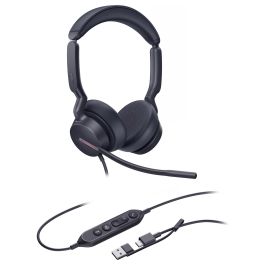 Yealink UH46 Dual Teams Auriculares USB-C/A con Micrófono con Cancelación de Ruido para Oficina y Centro de Llamadas