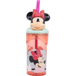 Disney Vaso 360ml 3D Minnie CZ11337 con Pajita Integrada