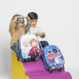Cerdá Mochila Infantil Trolley 3D Stitch 25x31x10 cm, ideal para niños de 2 a 8 años, Color Azul