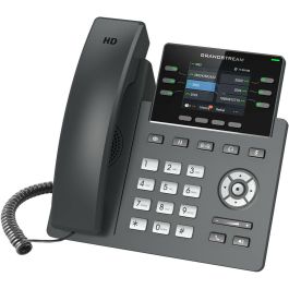 Grandstream GRP-2613 Teléfono IP de Escritorio Negro, 4 Líneas, Pantalla 2.4", Gigabit Ethernet, PoE