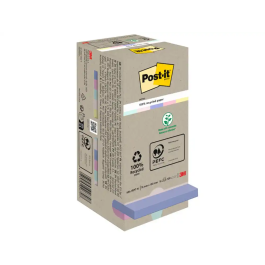 Post-it Bloc de notas adhesivas 76x76 mm 100% reciclada PEFC, pack 16 unidades, colores surtidos Precio: 31.50000018. SKU: B1J4M97GKJ