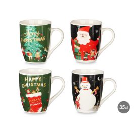 Krist+ Taza de Navidad Nochebuena de Porcelana Surtida, Estampado Navideño, 350 ml, 11.5x10.4x8.3 cm (36 Unidades) Precio: 57.49999981. SKU: B152CHNGZF