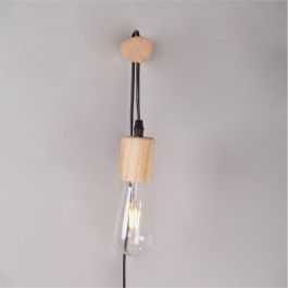 SKD-W1010 Aplique de Pared Ajman de Madera para Luz de Lectura en Dormitorios y Zonas de Estar, Compatible con Bombillas LED E27