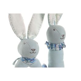 DKD Home Decor Peluche Baby de Poliéster y Algodón Rosa y Azul, 40x14x8 cm, Set de 4, Surtido (2 unidades)