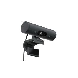 Logitech Brio 505 Webcam Full HD 1080p/4MP, Enfoque Automático, 90°, Micrófono Estéreo, USB-C, Grafito - Para Zoom, Teams, Meet