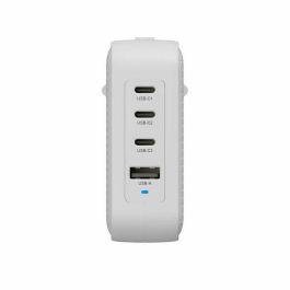 HYPER HJ1002WHWWGL Cargador de Pared para Portátil, Smartphone, Tableta - Carga Rápida con 1 USB-A, 4 USB-C Blanco