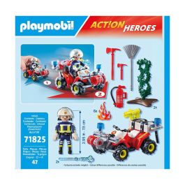 Playmobil Quad de Bomberos con Cañón de Agua Action Heroes 71825 para Misiones de Rescate