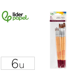 Liderpapel Pinceles de pelo de cerda, puntas surtidas, bolsa de 6 unidades, certificado FSC Precio: 5.2272. SKU: B1G3FGCY7B