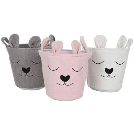 Cesta Home ESPRIT Marrón Beige Rosa (3 Unidades)