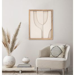 DKD Home Decor Cuadro Decorativo Scandi Moderno. Set de 2 Paneles Murales Blanco Natural en MDF y PS de 50 x 40 x 3.8 cm. DKD Home Decor Cuadro Decorativo Scandi Moderno. Set de 2 Paneles Murales Blanco Natural en MDF y PS de 50 x 40 x 3.8 cm.