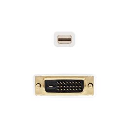 Nanocable Conversor Mini DisplayPort a DVI Blanco 2 metros Cable