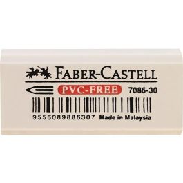 FABER-CASTELL 7086-30 Borrador PVC-free Blanco – Goma de borrar sin Ftalato para escritura y dibujo, 1 pieza Precio: 10.50000006. SKU: B13RPZA8TP