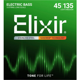 Elixir Juego Bajo Nanoweb 5St. S.Steel M 45-135 Cuerdas para Bajo Eléctrico Precio: 53.49999996. SKU: B16B94FFSY