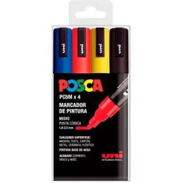 Posca Marcador PC-5M-4C No Permanente 1.8 mm-2.5 mm Colores Surtidos Basic - Estuche 4U- Precio: 10.89999944. SKU: S8418994
