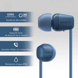 Auriculares Bluetooth Sony WI-C100 Azul Auriculares Bluetooth Sony WI-C100 Azul