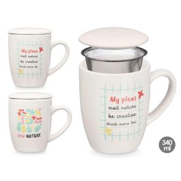 Vessia Taza Porcelana Nature con Tapa y Filtro, Surtidos, 340ml, 12x10x8cm (Set de 24) Precio: 62.79000002. SKU: B13Q988Y5V