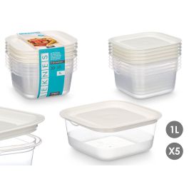 Set 5 Fiambreras Plastico Cuadradas 1000Ml Leknes 15X14CM (12 Unidades) Precio: 40.49999954. SKU: B1H3NRA764