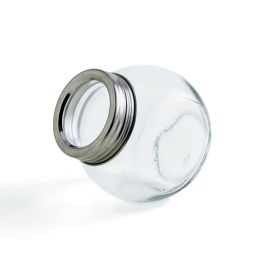 Quid Tarro Mini Hermético de Vidrio Select 19 cL con Tapa de Rosca, Transparente, Pack de 12 Unidades, Apto Lavavajillas
