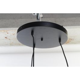 DKD Home Decor Lampara Techo Tropical Marron Claro Negro Bambu Metal 30 x 94 x 30 cm