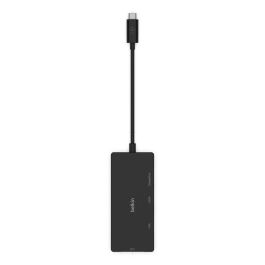 Belkin Adaptador USB-C Multimedia AVC003BTBK - Docking Station 4 en 1 con HDMI, DisplayPort, VGA, DVI-I - 4K 60Hz - Compatible con MacBook, iPad, Windows