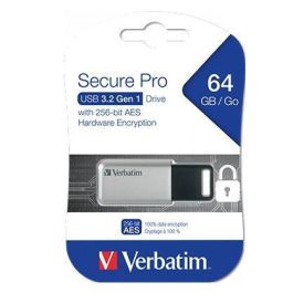 Verbatim Pendrive Secure Pro 64GB USB 3.2 Cifrado Hardware Plata Precio: 49.89000005. SKU: S8419750