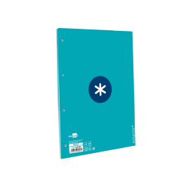 Antartik Recambio A4 80 Hojas 90gr Cuadro 5mm 4 Taladros 1 Banda con Marco Color Turquesa
