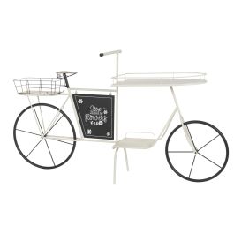 DKD Home Decor Expositor Terraza y Jardín Blanco Negro Metal 167 x 41 x 95 cm Desmontable 2 Estanterías