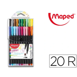 Maped Rotulador Punta de Metal Graph Peps Fine Liner Estuche de 20 Colores Surtidos Trazo 0,4 mm Precio: 12.79000008. SKU: B1FXTKP85W