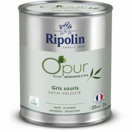 Ripolin 472827 Pintura O'PUR para paredes, carpintería y radiadores Gris ratón Terciopelo satinado 2 L Precio: 61.8899996. SKU: B15QJR4CM5