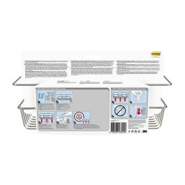 Command bath31-sn Cesto de Baño Níquel Satinado 32,5x9,5x10 cm, 1 ud + 4 Tiras, Carga Máxima 3 kg