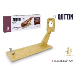 Quttin Soporte Jamonero de Bambú – Base para Cortar Jamón Curado, 48.6 x 16.5 x 5.4 cm (8 Unidades) Precio: 97.79000022. SKU: S2210032
