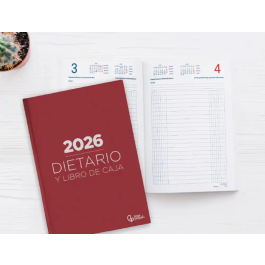 Liderpapel Dietario 2026 Cuarto 150x215 mm Día Página Color Rojo Papel 70 gr FSC