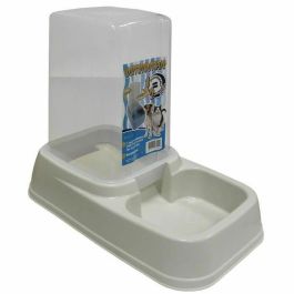 Aime Dispensador de agua y comida 2 en 1 para perros y gatos 3,7 L, práctico, antideslizante, robusto y portátil.