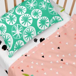 Sábana Bajera HappyFriday MOSHI MOSHI Blanco Multicolor 70 x 140 x 14 cm Oso Panda Sábana Bajera HappyFriday MOSHI MOSHI Blanco Multicolor 70 x 140 x 14 cm Oso Panda
