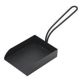 Edm Recogedor de cenizas metálico negro 10 x 3 x 28 cm
